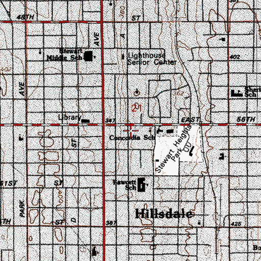 Topographic Map of Good Shepherd Lutheran Church, WA