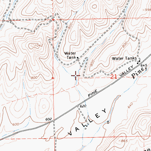 Topographic Map of Mooney Canyon, CA