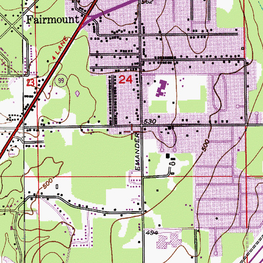Topographic Map of Greater Trinity Missionary Baptist Church, WA