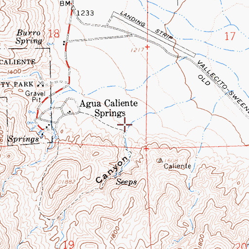 Topographic Map of Moonlight Canyon, CA