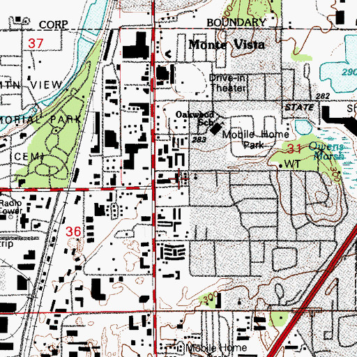 Topographic Map of Holiness Chapel, WA