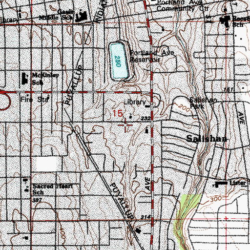 Topographic Map of Holy Family of Jesus Cambodian Church, WA