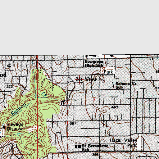 Topographic Map of Holy Redeemer Church, WA