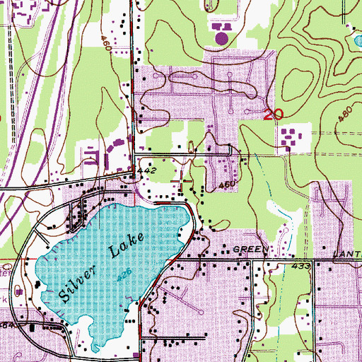 Topographic Map of Hope Lutheran Brethren Church, WA