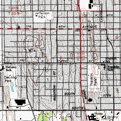 Topographic Map of House of Prayer Christian Church, WA