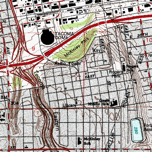 Topographic Map of Iglesia De Dios Palabre-Vida, WA