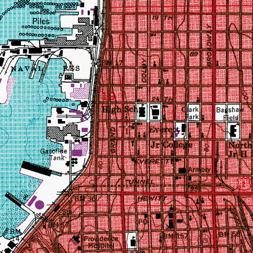 Topographic Map of Immaculate Conception Church, WA