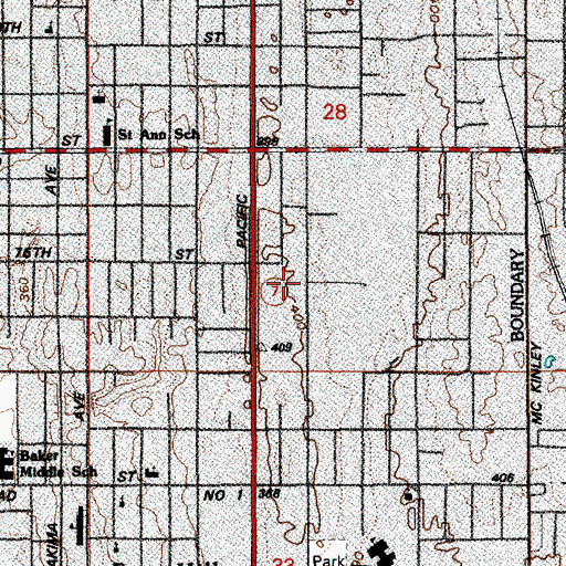 Topographic Map of Japanese International Baptist Church, WA