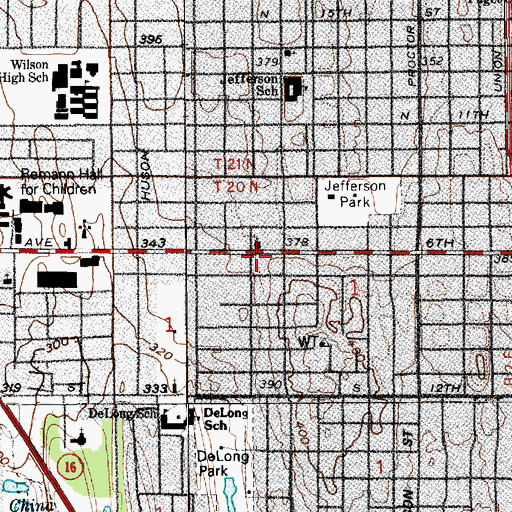 Topographic Map of Journey Community Church, WA