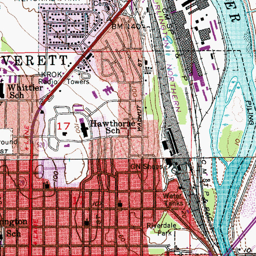 Topographic Map of Jubilee Church of God in Christ, WA
