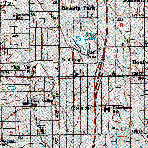 Topographic Map of Kingdom Hall of Jehovahs Witnesses, WA