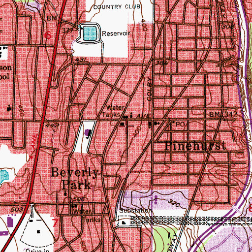 Topographic Map of Kingdom Hall of Jehovahs Witnesses, WA