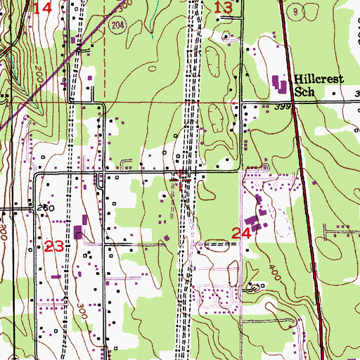Topographic Map of Lake Country Baptist Church, WA