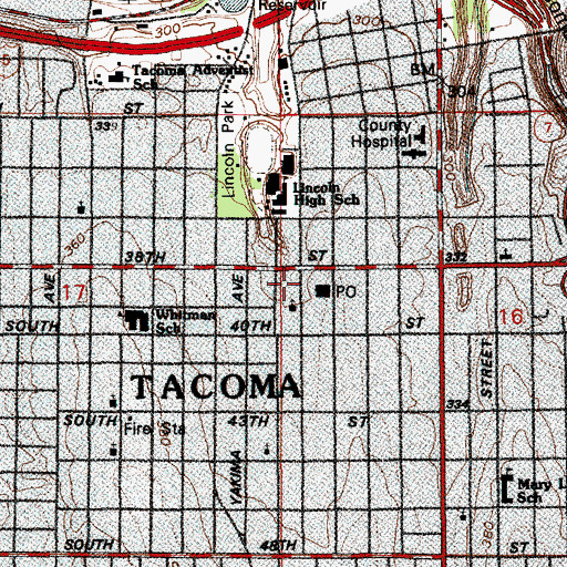 Topographic Map of Lighthouse of Christ Church, WA