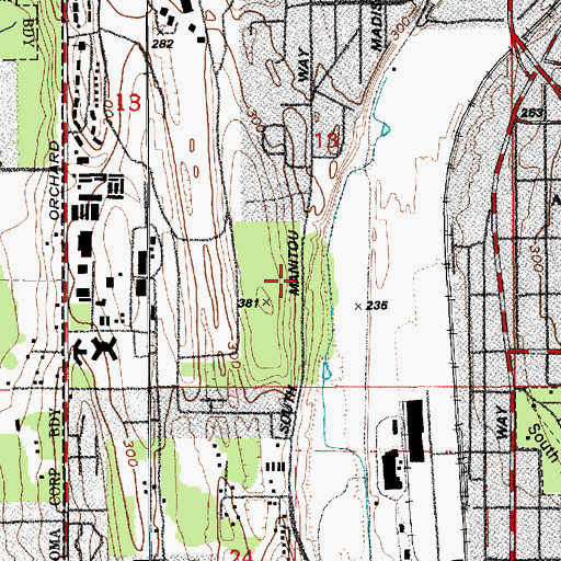 Topographic Map of Lion of Judah Evangelistic Center, WA
