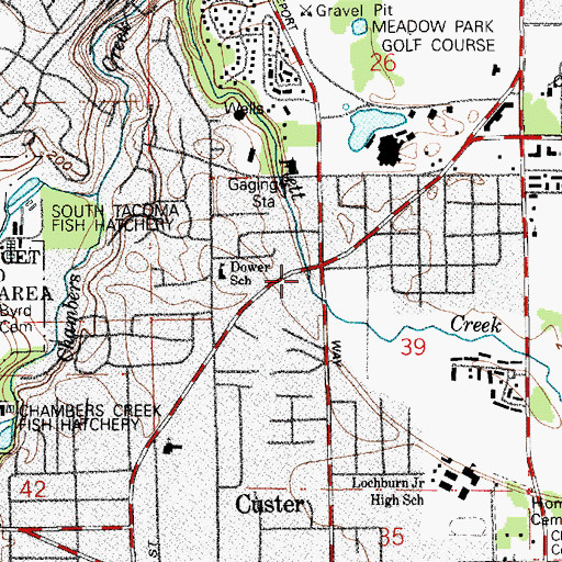 Topographic Map of Living Stone Church, WA