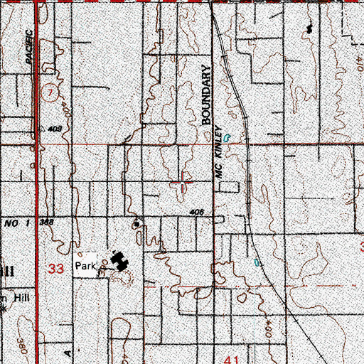 Topographic Map of McKinley Park Free Methodist Church, WA
