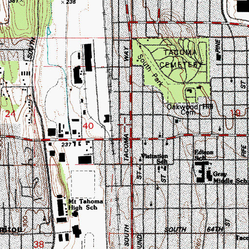 Topographic Map of Miracle Faith Tabernacle, WA