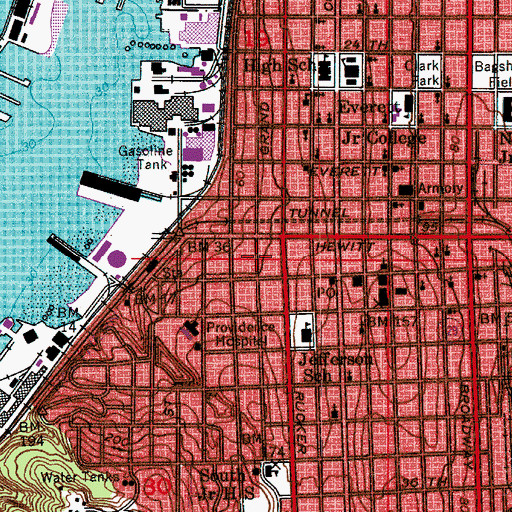 Topographic Map of New Faith Church, WA