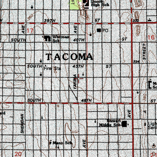 Topographic Map of New Heart Metropolitan Community Church, WA