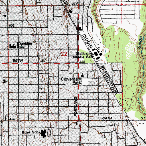 Topographic Map of New Hope Baptist Church, WA