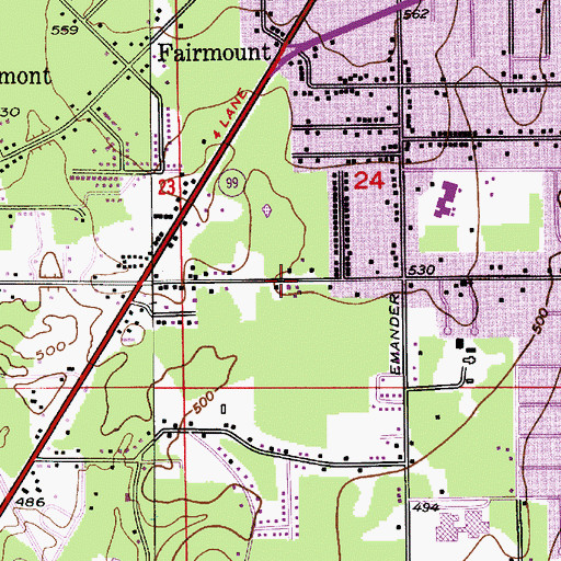 Topographic Map of New Hope Christian Church, WA