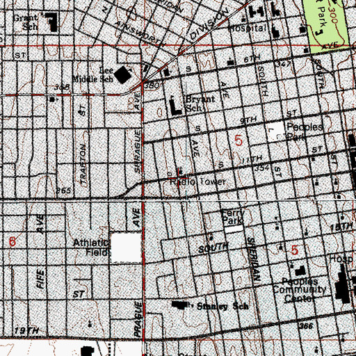 Topographic Map of New Jerusalem Church of God, WA