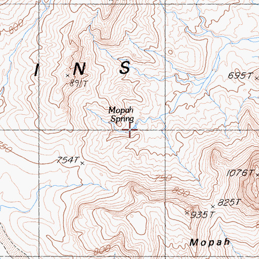 Topographic Map of Mopah Spring, CA