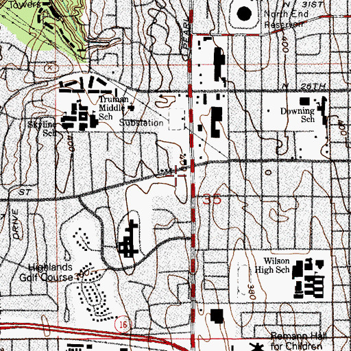 Topographic Map of Next Church, WA
