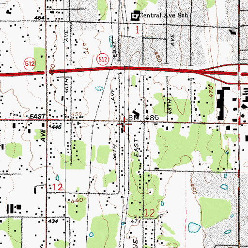 Topographic Map of Our Savior Lutheran Church, WA