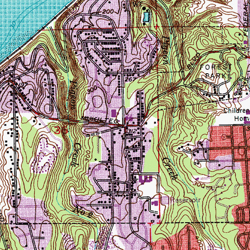 Topographic Map of Our Saviours Lutheran Church, WA