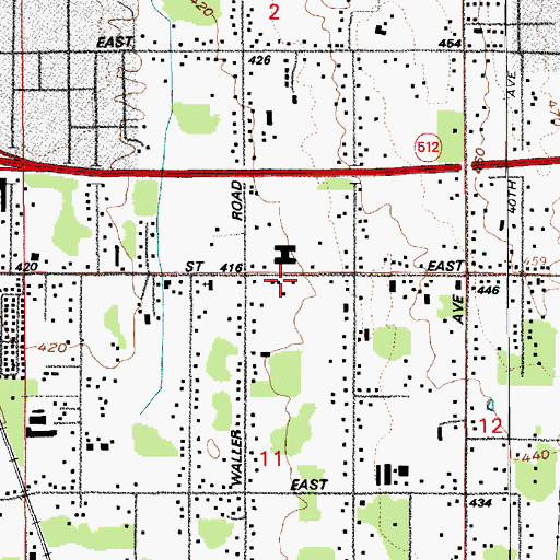 Topographic Map of Pacific Christian Center, WA