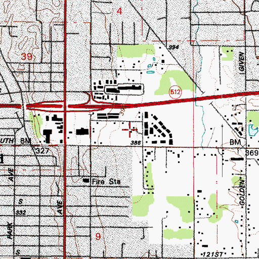 Topographic Map of Peace Fellowship Church, WA