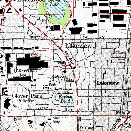 Topographic Map of Prince of Peace Lutheran Church, WA
