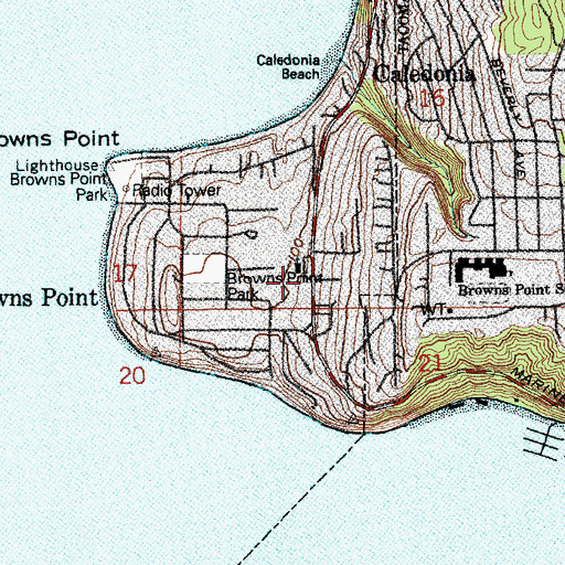 Topographic Map of Saint Matthews Episcopal Church, WA