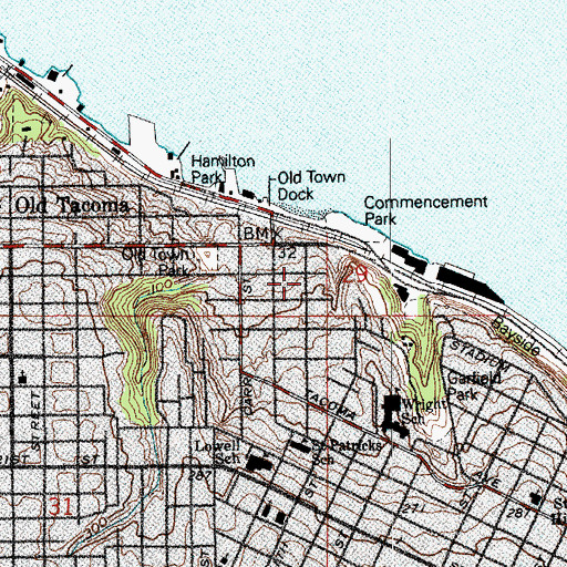 Topographic Map of Saint Peters Church, WA