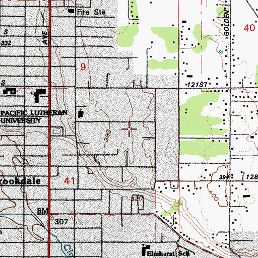 Topographic Map of Salishan Lutheran Church, WA