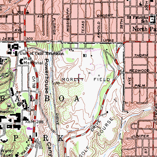 Topographic Map of Morley Field, CA