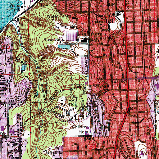 Topographic Map of Seventh Day Adventist Church, WA
