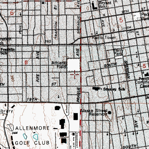 Topographic Map of Slavic Christian Center, WA