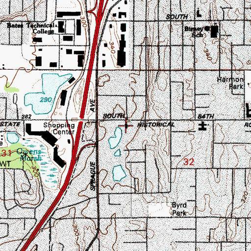 Topographic Map of South Lake Shore Christian Church, WA