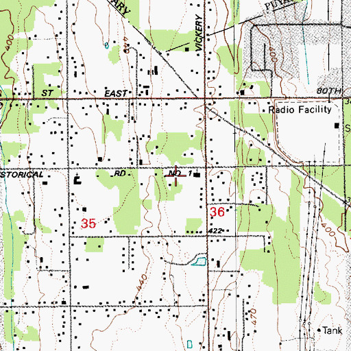Topographic Map of Summit Christian Fellowship Church, WA