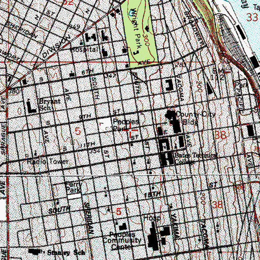 Topographic Map of Surehouse Open Bible Church, WA