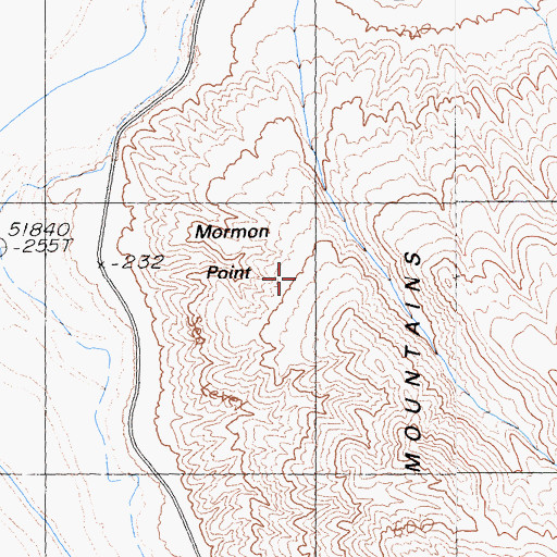 Topographic Map of Mormon Point, CA