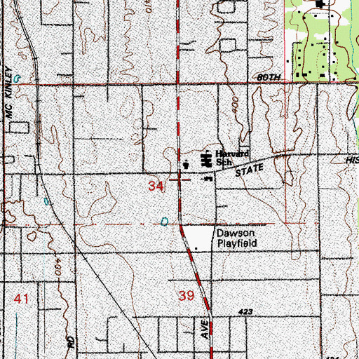 Topographic Map of Tacoma Korean Seventh Day Adventist Church, WA