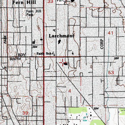Topographic Map of Tacoma New Life Church, WA