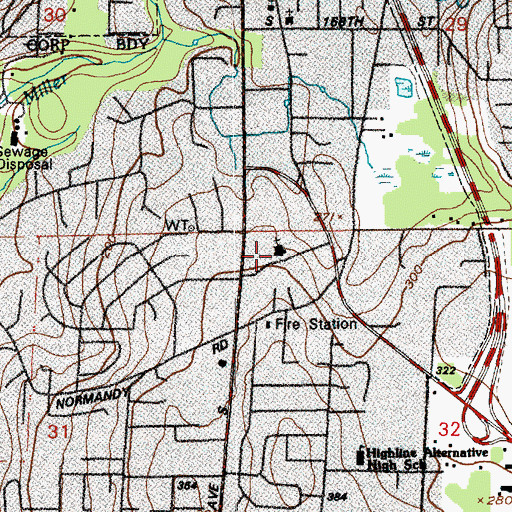 Topographic Map of The Church of Jesus Christ of Latter Day Saints, WA