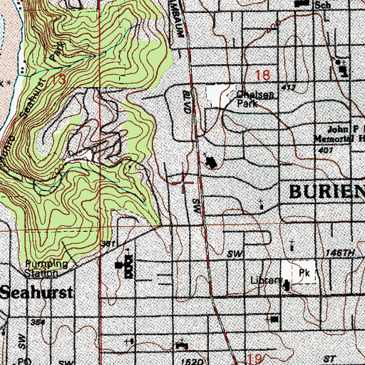 Topographic Map of The Church of Jesus Christ of Latter Day Saints, WA