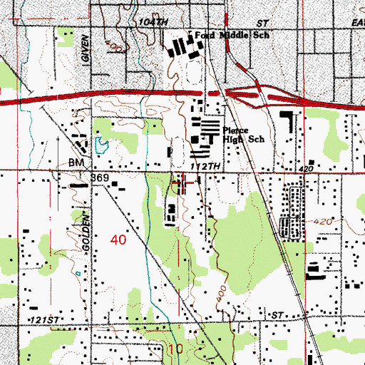 Topographic Map of The Church of Jesus Christ of Latter Day Saints, WA