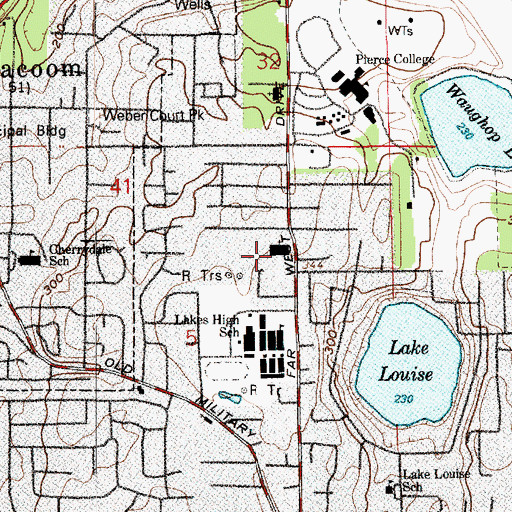 Topographic Map of The Church of Jesus Christ of Latter Day Saints, WA